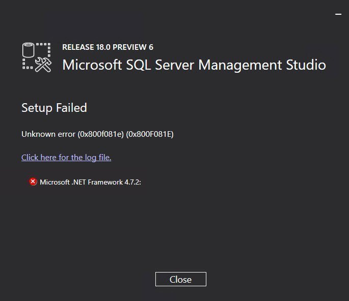 SQL SERVER - Error 0x800f081e or ErrorCode: - 2146498530 While ...